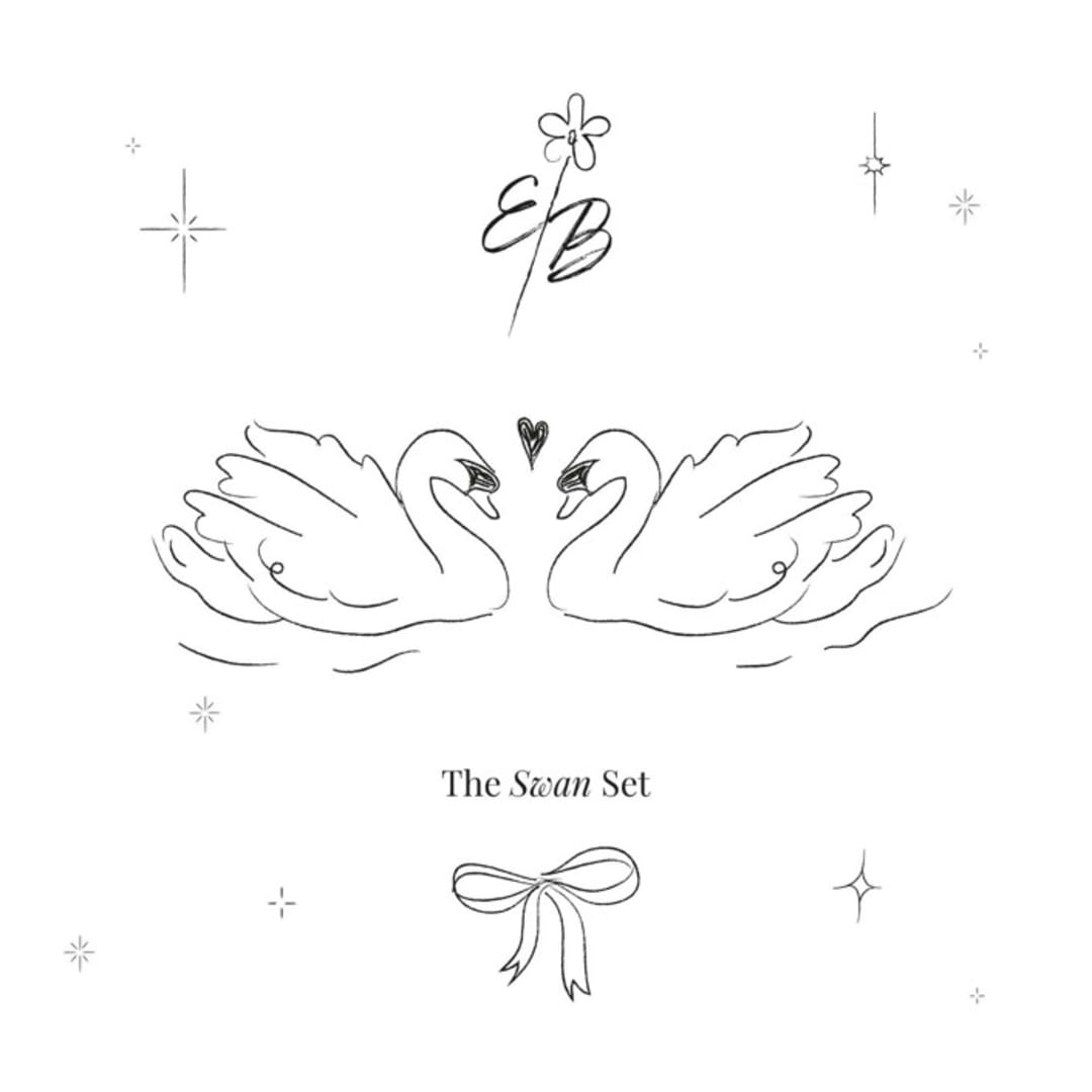 "Custom Color Swan Icon Set" - Commissioned Design Element in black by Helena Vitto