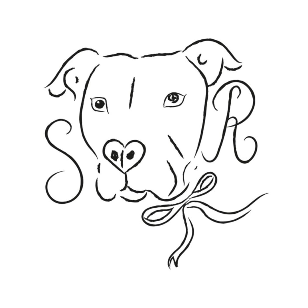 "Custom Pet Monogram" - Commissioned Design Element in black by Helena Vitto