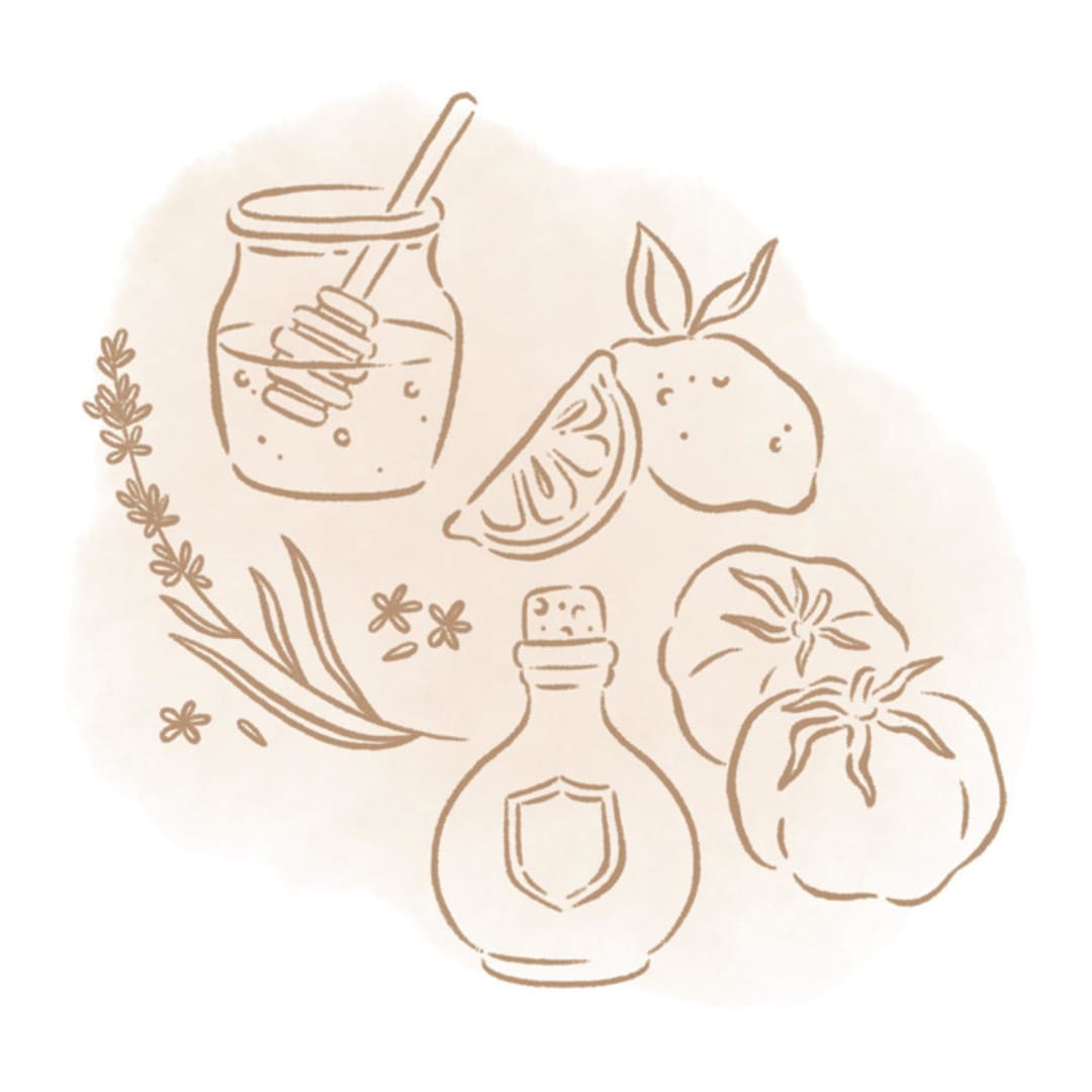 "Custom Food and Beverage Line Icons, Set of 5" - Commissioned Design Element in multicolorassorted-colors by Sam Dubeau