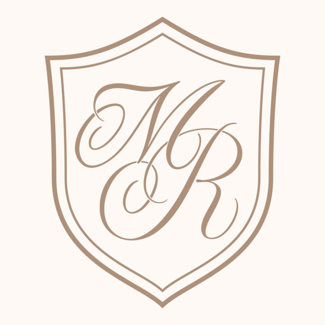 "Custom Calligraphy Monogram Crest" - Commissioned Design Element in multicolorassorted-colors by Sam Dubeau