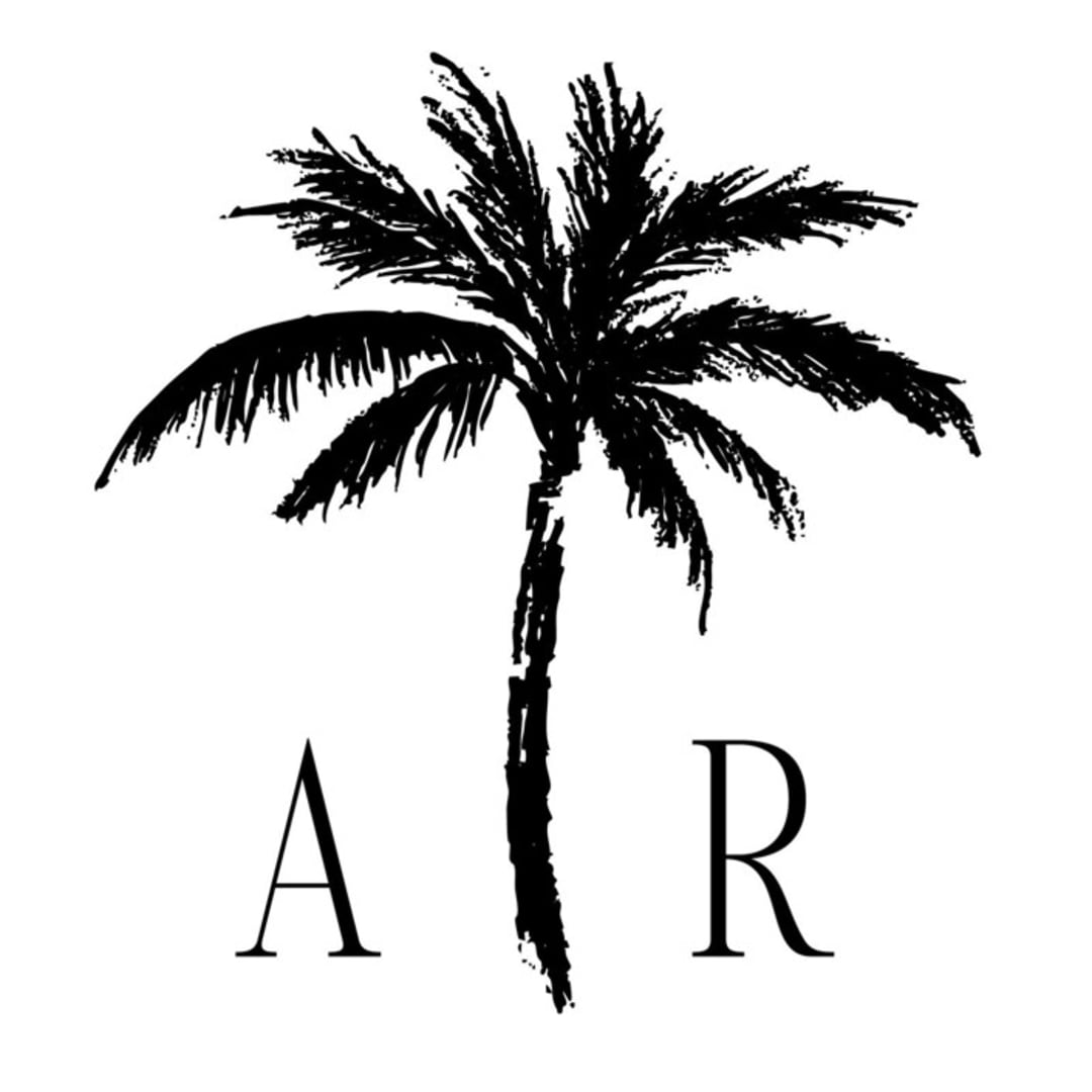 "Custom Palm Crest Monogram with Initials" - Commissioned Design Element in multicolor by Claudia Orengo