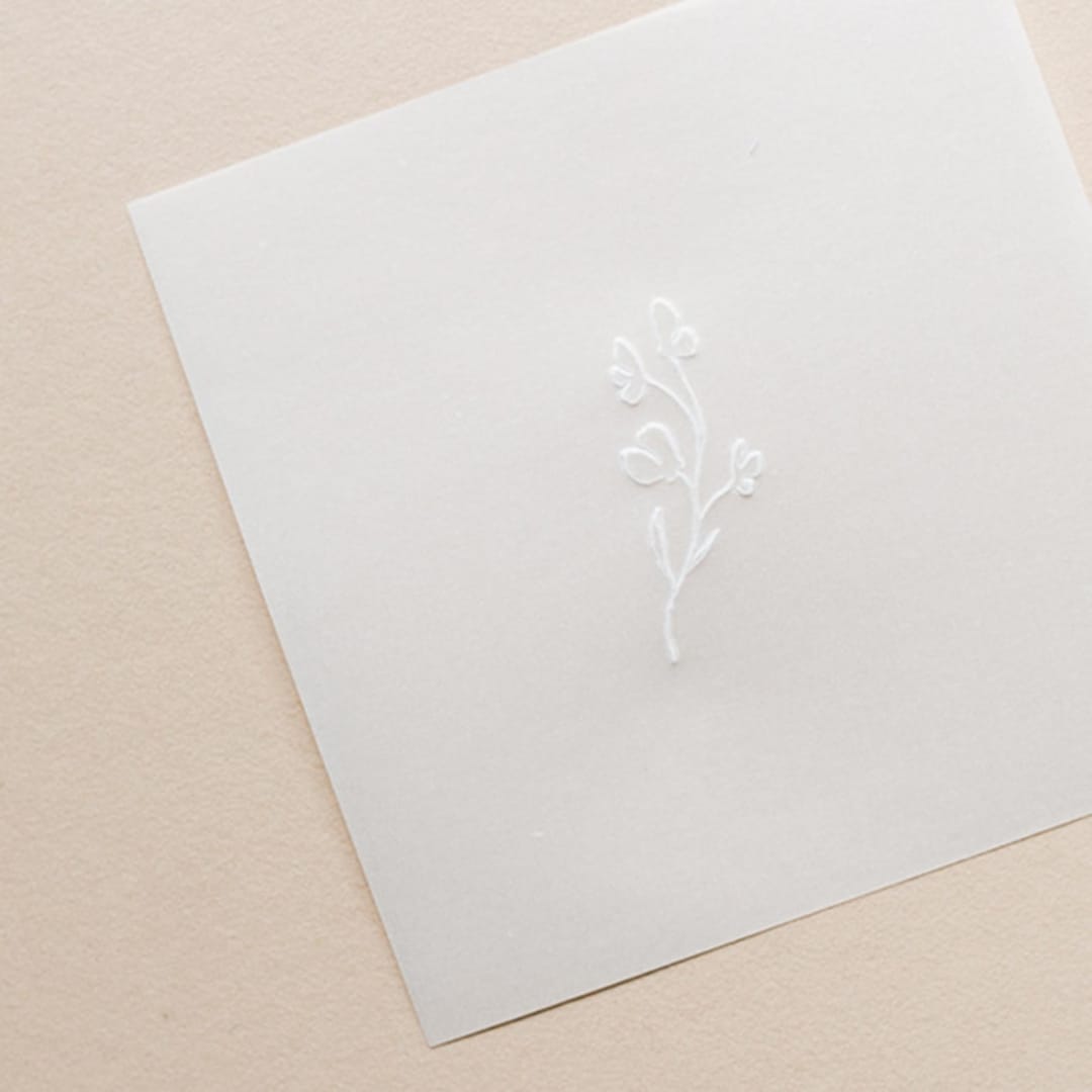 "Paper Embosser Design No.21 - Sweet Pea" - Embossers in silver by Jenny Sanders