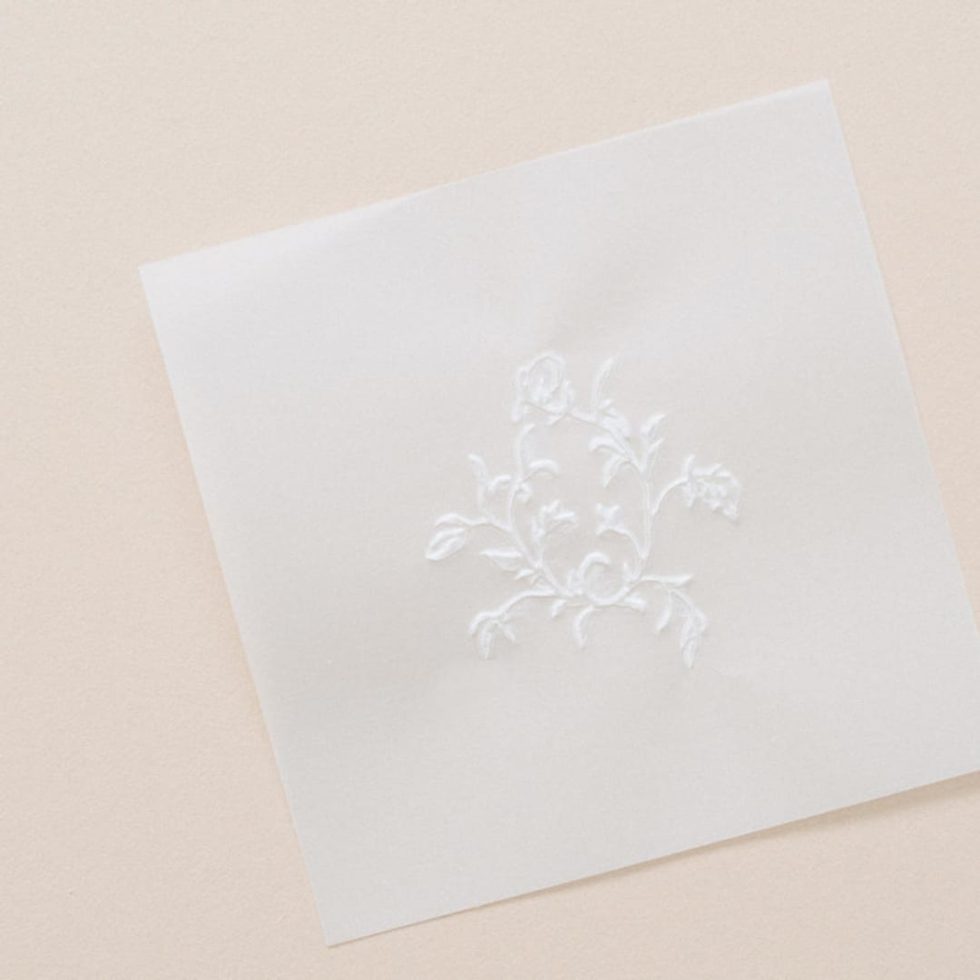"Paper Embosser Design No.10 - Organic Wreath" - Embossers in silver by Jenny Sanders