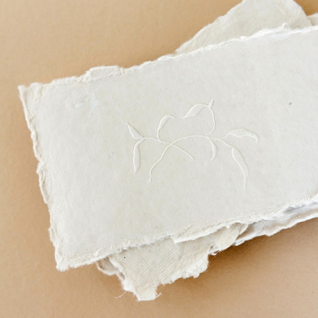 "Paper Embosser Design No.4 - Crossing Branches" - Embossers in silver by Jenny Sanders