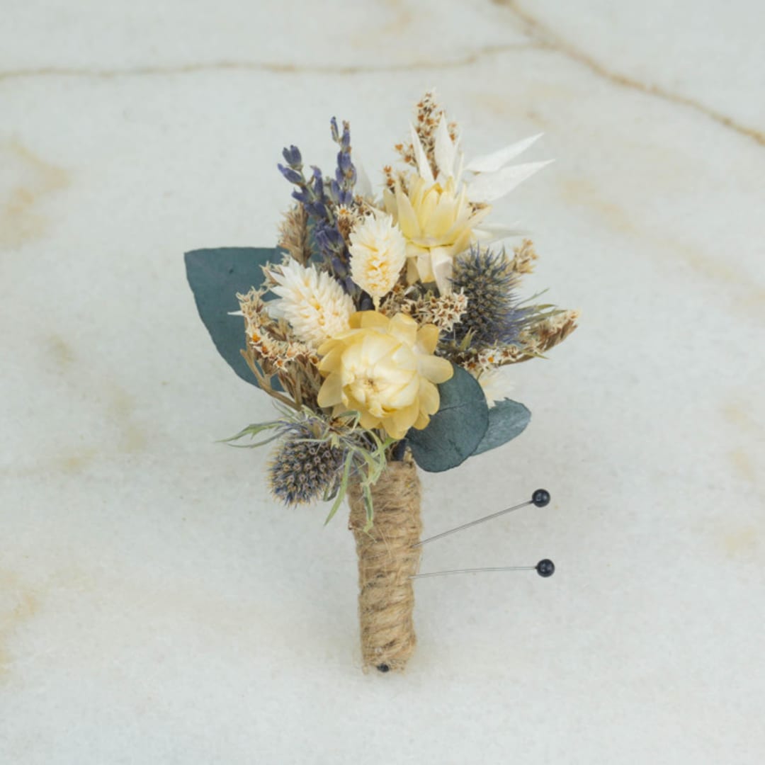 Blue Moon Groom Boutonniere