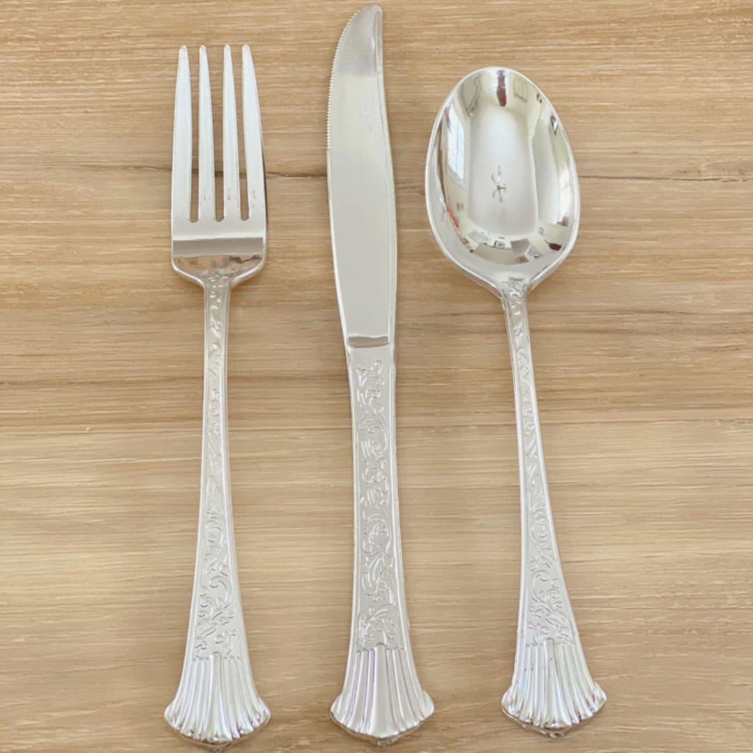 "Vintage Sterling Cutlery Trio | Patina" - Flatware in clear by Prêt-à-PartyNY
