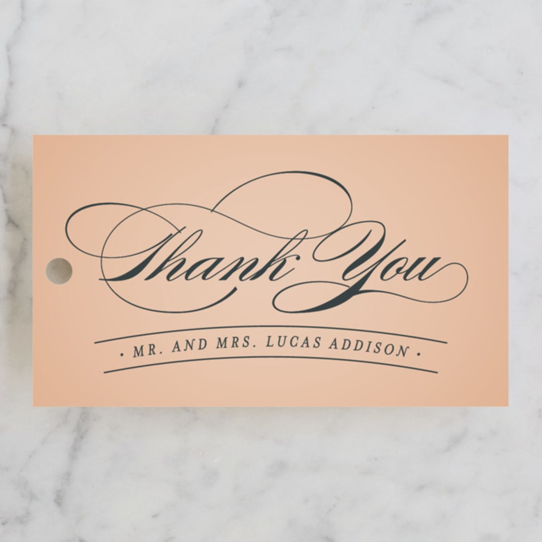 "Big City - Atlanta" - Wedding Favor Tags in Georgia Peach by Hooray Creative - Front