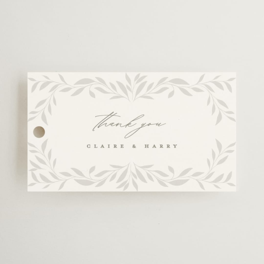 "Clarity" - Wedding Favor Tags in Cloud by Ana Sharpe - Front