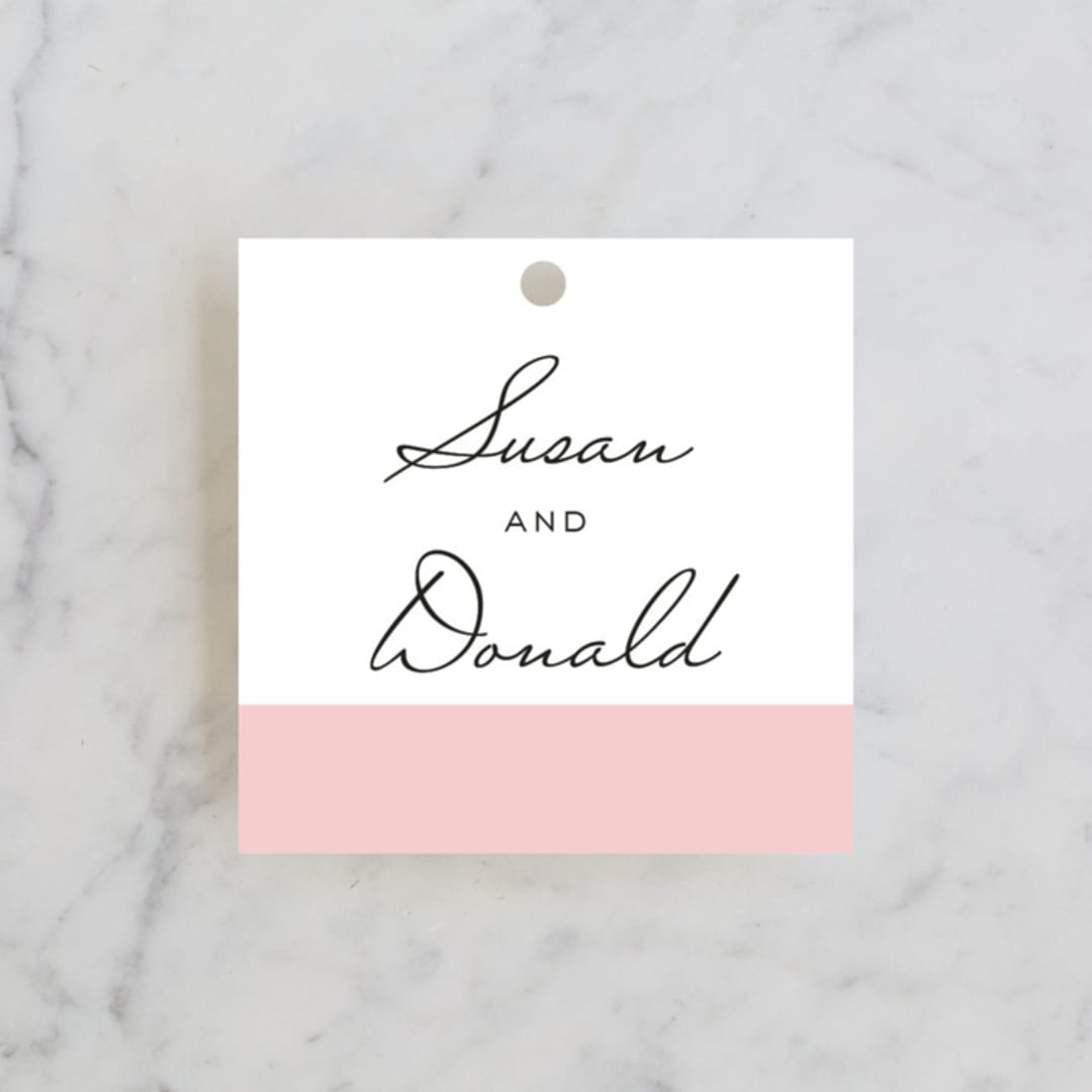 "Romantic Frame" - Wedding Favor Tags in Soft Petal by SimpleTe Design - Front