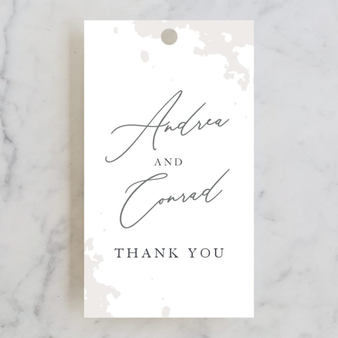 "far and away" - Wedding Favor Tags in Lily by Design Lotus - Front