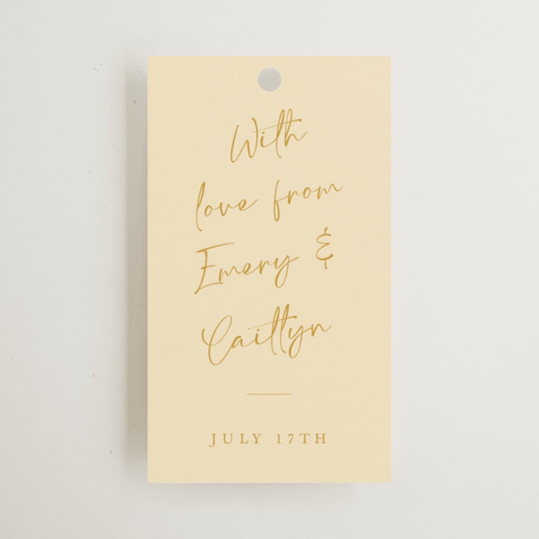 "Ink scribble" - Wedding Favor Tags in Honey by Adelyn T. - Front
