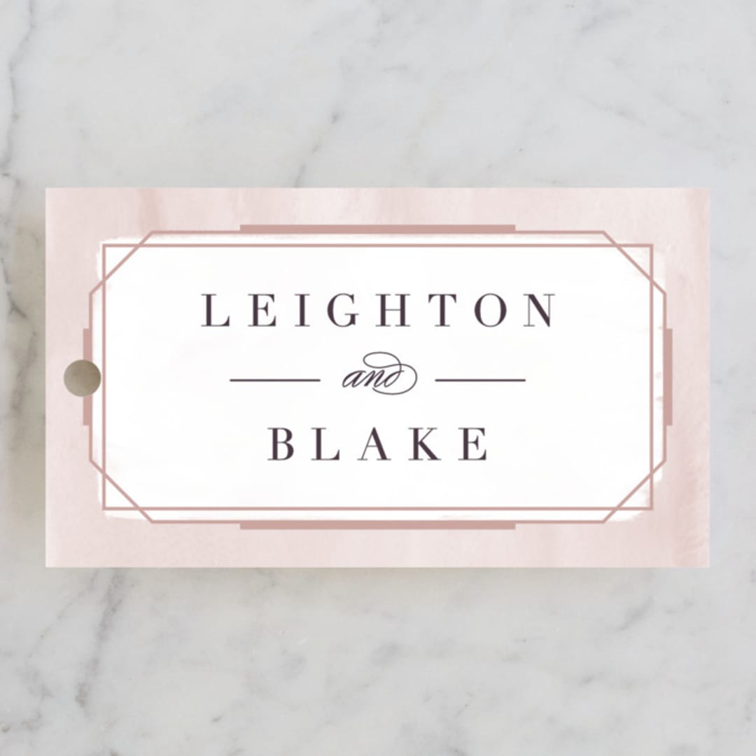 "Forever Elegant" - Wedding Favor Tags in Mauve by Hooray Creative - Front