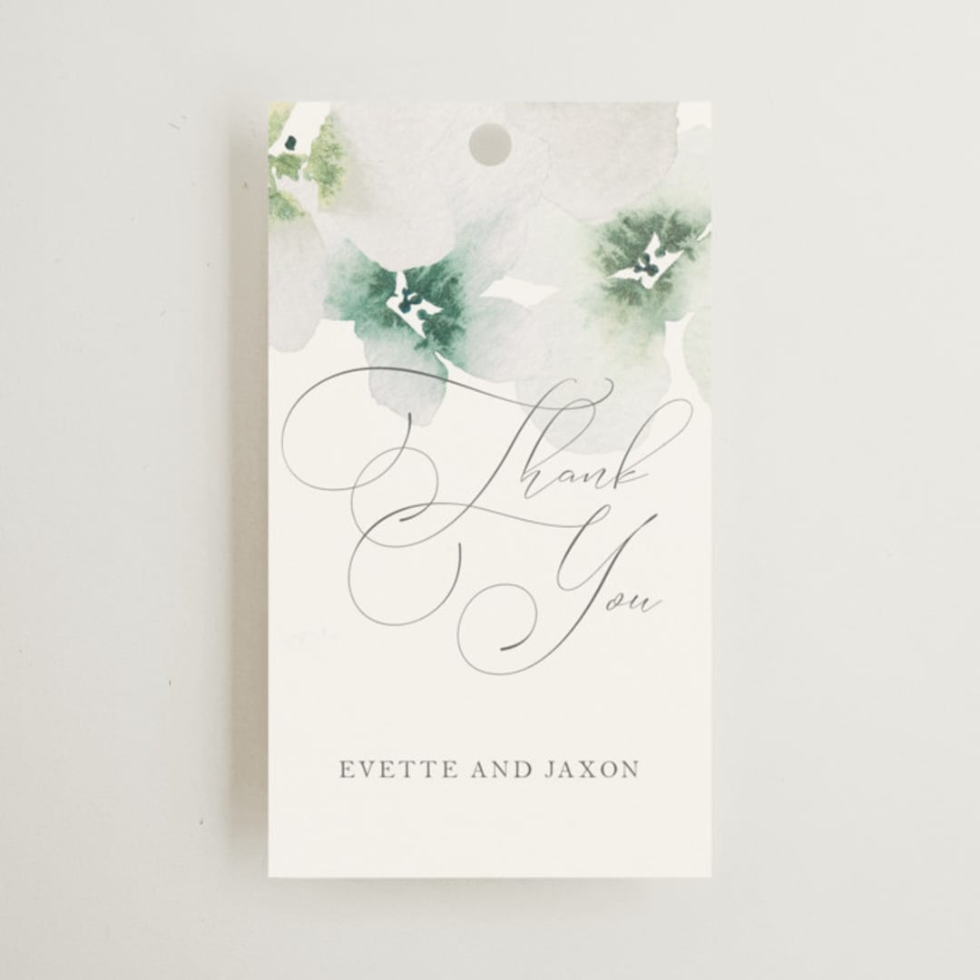"Whispered" - Wedding Favor Tags in Springtime by Design Lotus - Front