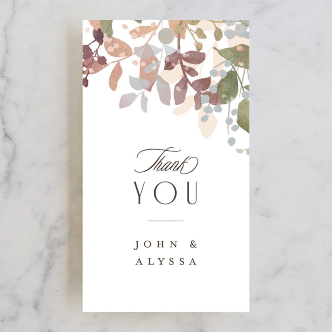 "Wesleyan Hill" - Wedding Favor Tags in Wildflower by Jennifer Wick - Front