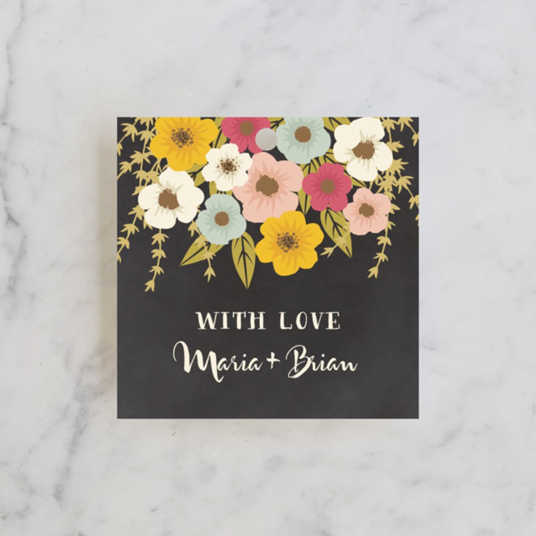 "Plentiful Blossoms" - Wedding Favor Tags in Soft Peach by Faith Harlow - Front