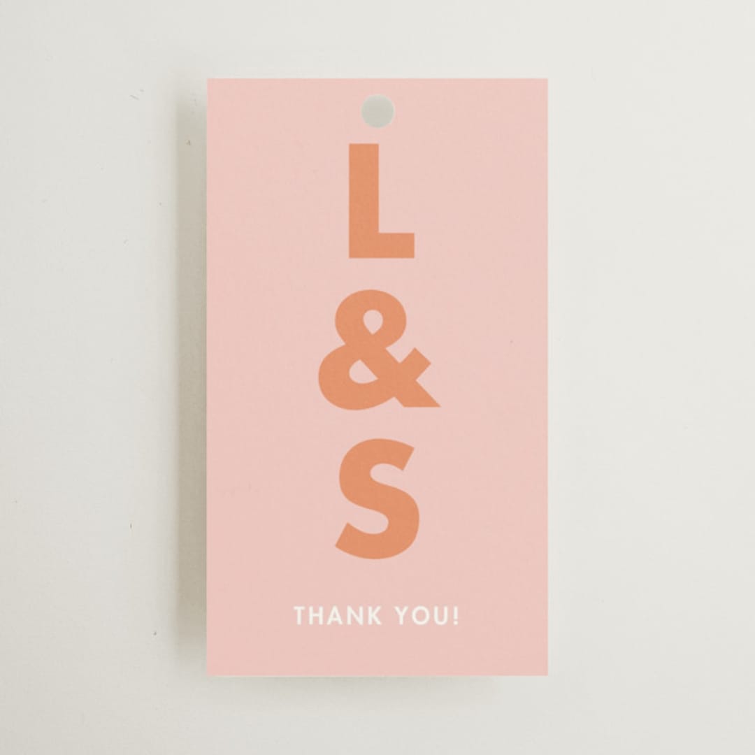 "Bubblegum" - Wedding Favor Tags in Candy by Catherine Culvenor - Front