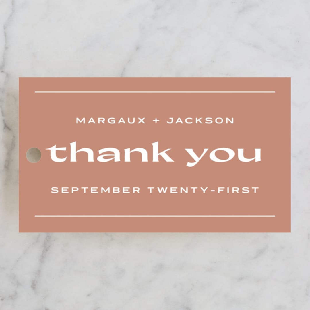 "margaux" - Wedding Favor Tags in Sand by Lindsay Stetson Thompson - Front
