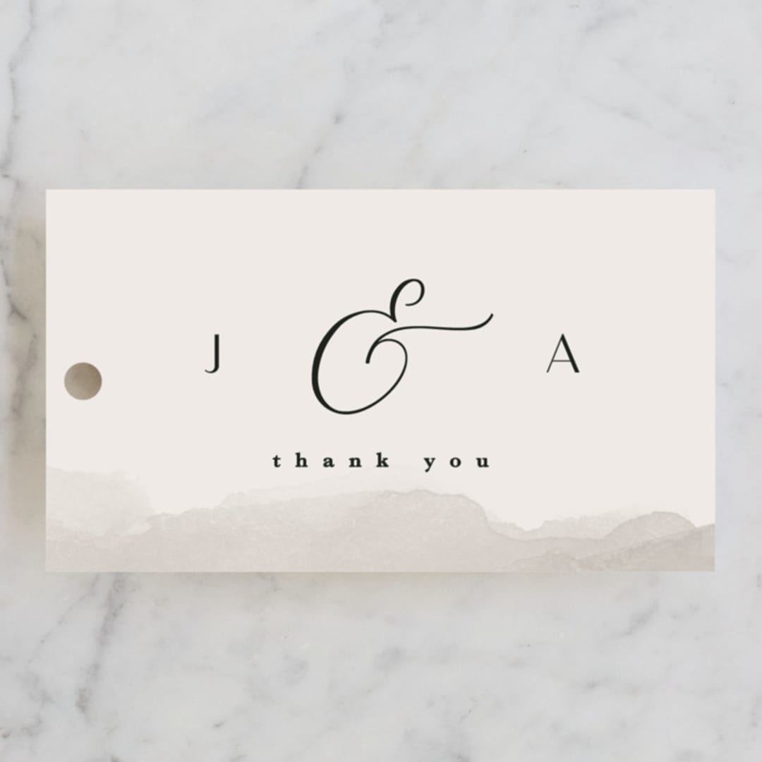 "ridge" - Wedding Favor Tags in Natural by Kate Ahn - Front