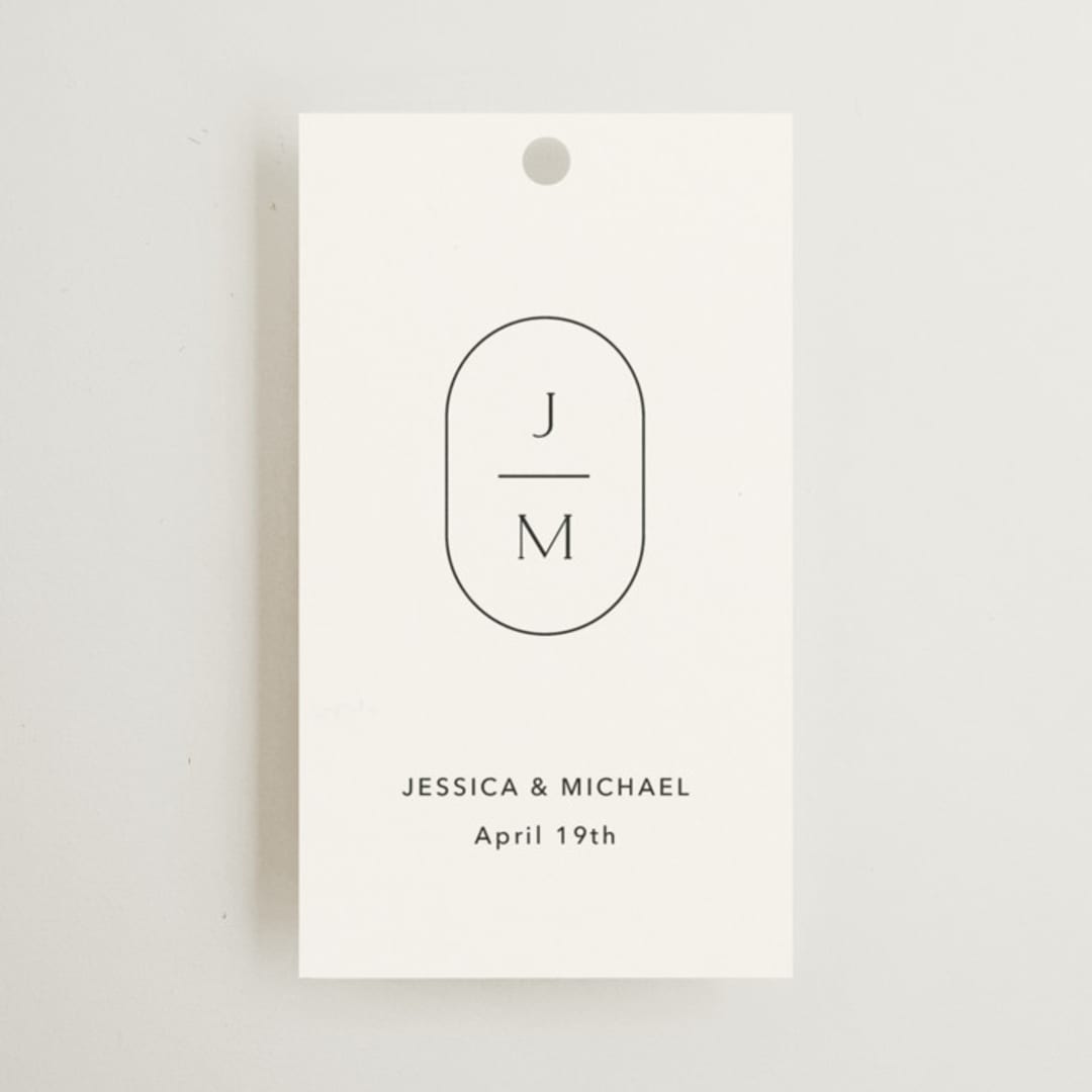 "Picture Perfect" - Wedding Favor Tags in Opal by Jennifer Postorino - Front