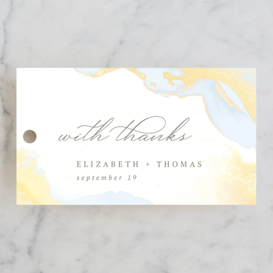 "The whisper of the waves" - Wedding Favor Tags in Sunrise by Helen Halik - Front