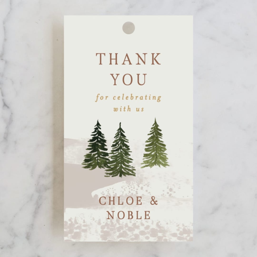 "Into the Forest" - Wedding Favor Tags in Cream by Alethea and Ruth - Front