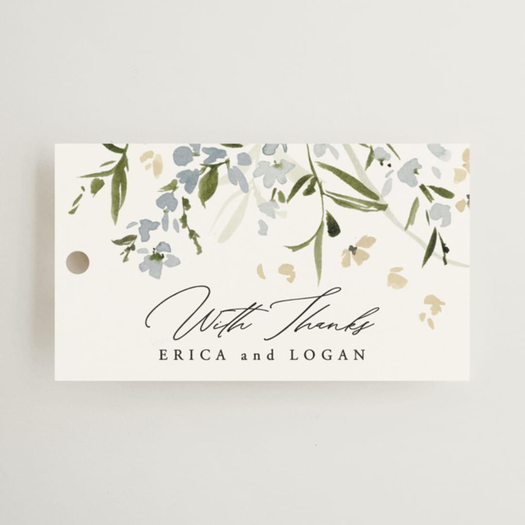 "Fleur" - Wedding Favor Tags in Lily by Everett Paper Goods - Front