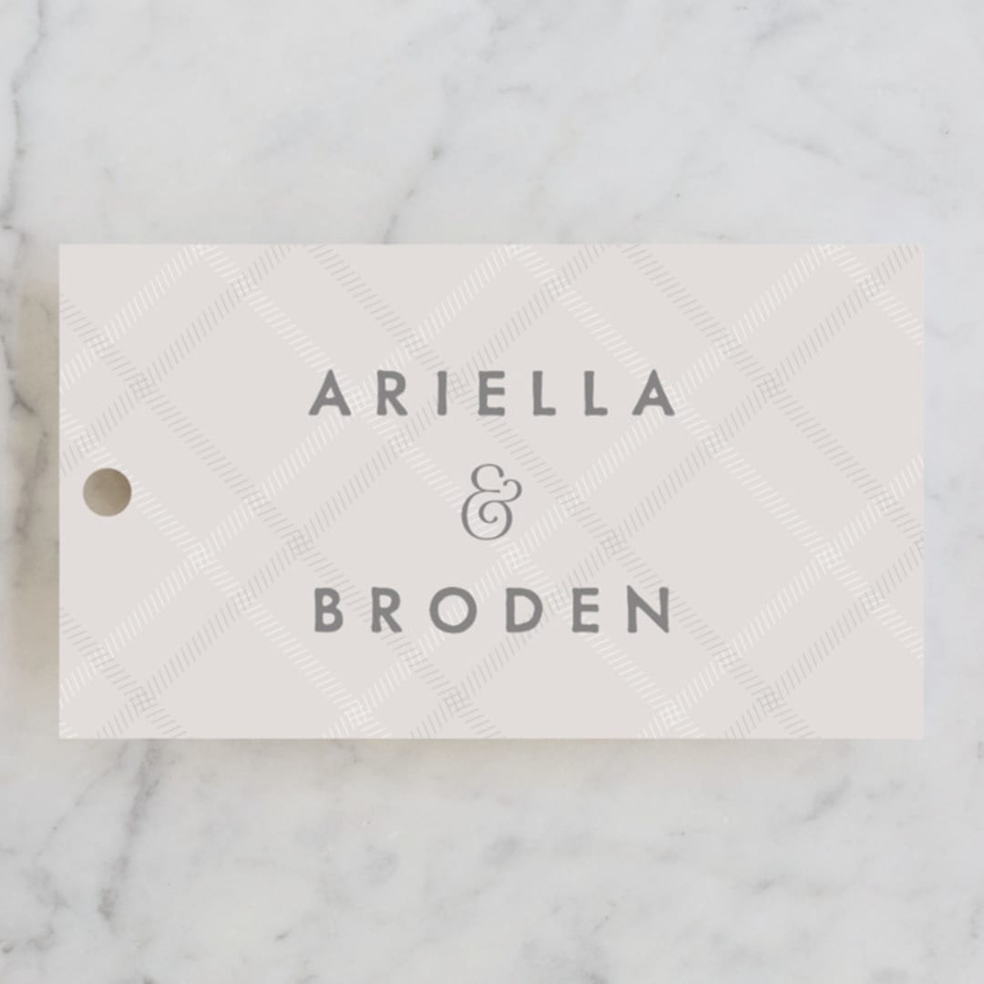 "Winter Birch" - Wedding Favor Tags in Natural by Melanie Severin - Front