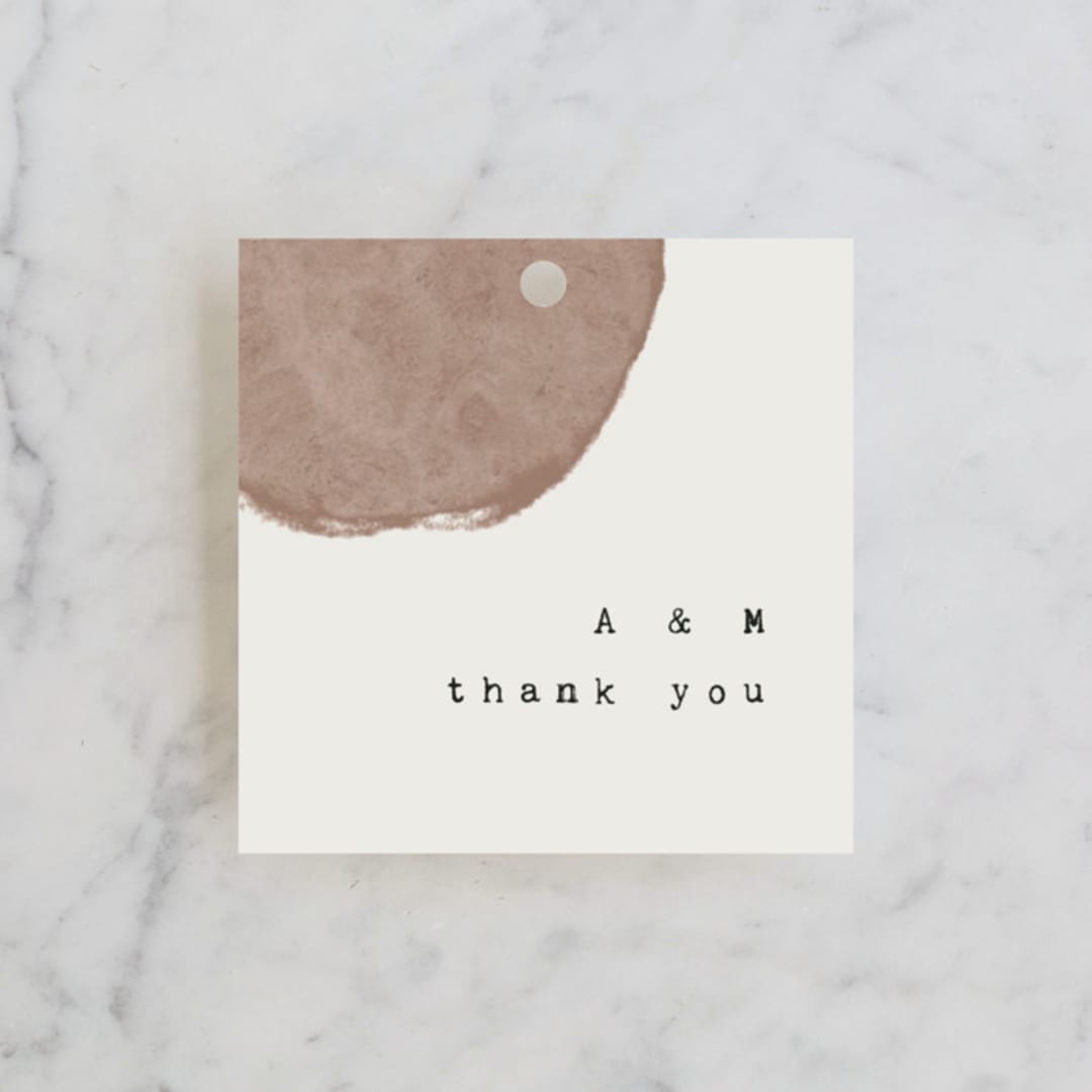 "Minimalist Shapes" - Wedding Favor Tags in Natural by Heather Cairl - Front