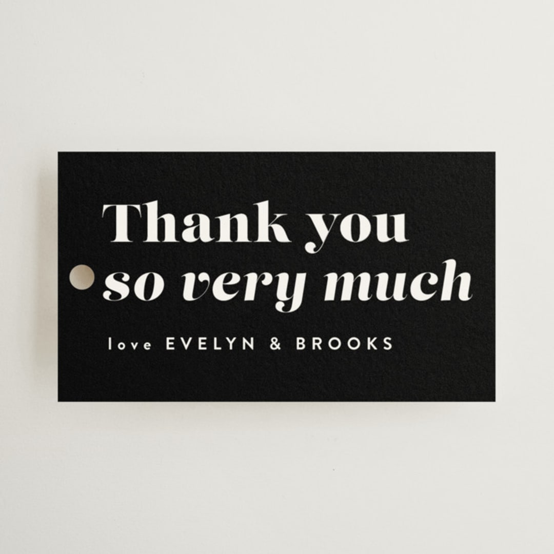 "Make it official" - Wedding Favor Tags in Panda by Lea Delaveris - Front