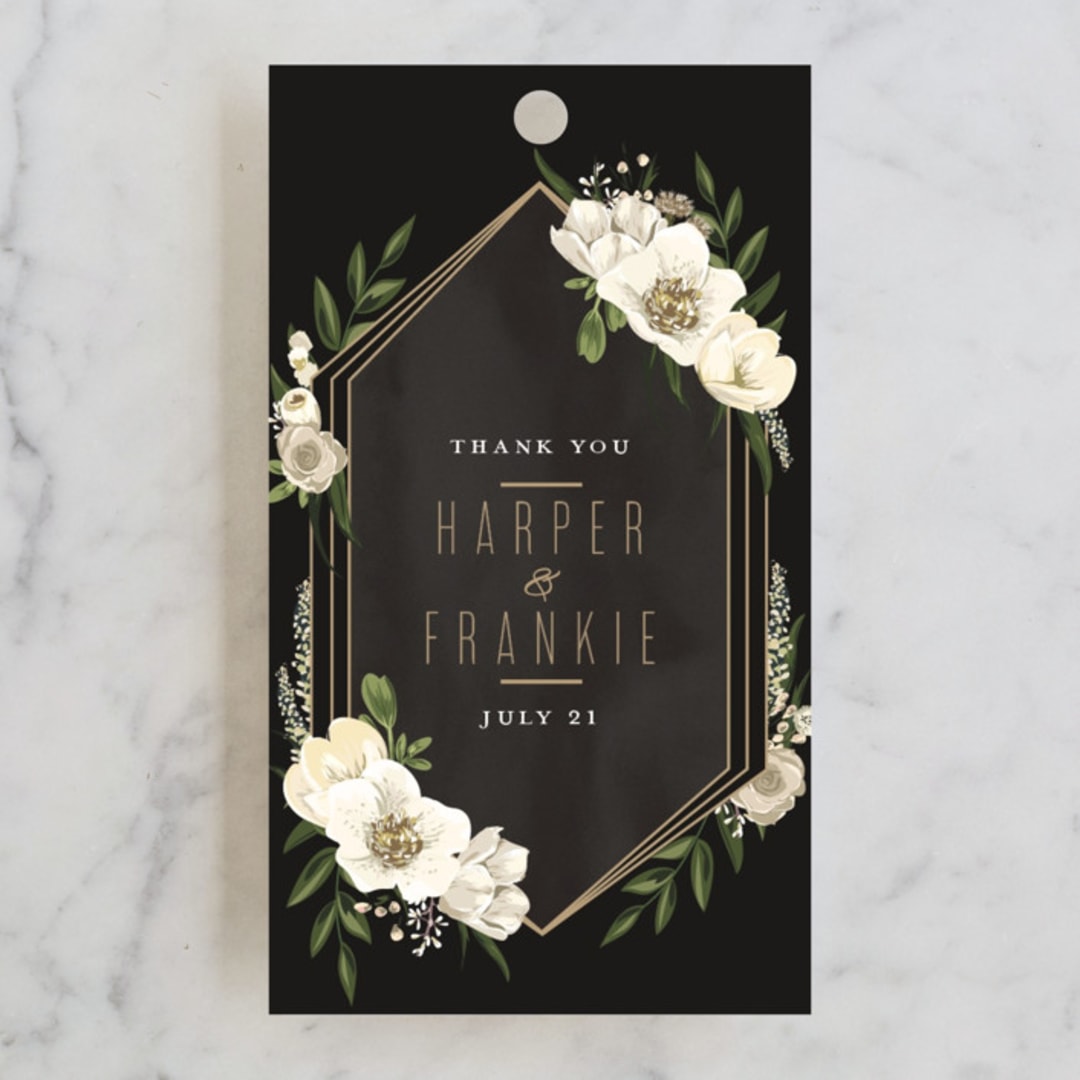 "jewel" - Wedding Favor Tags in Onyx by Susan Moyal - Front