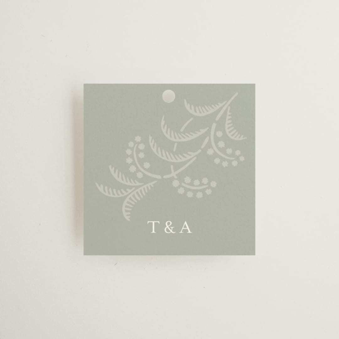 "Riviera" - Wedding Favor Tags in Willow by Leia Matt - Front