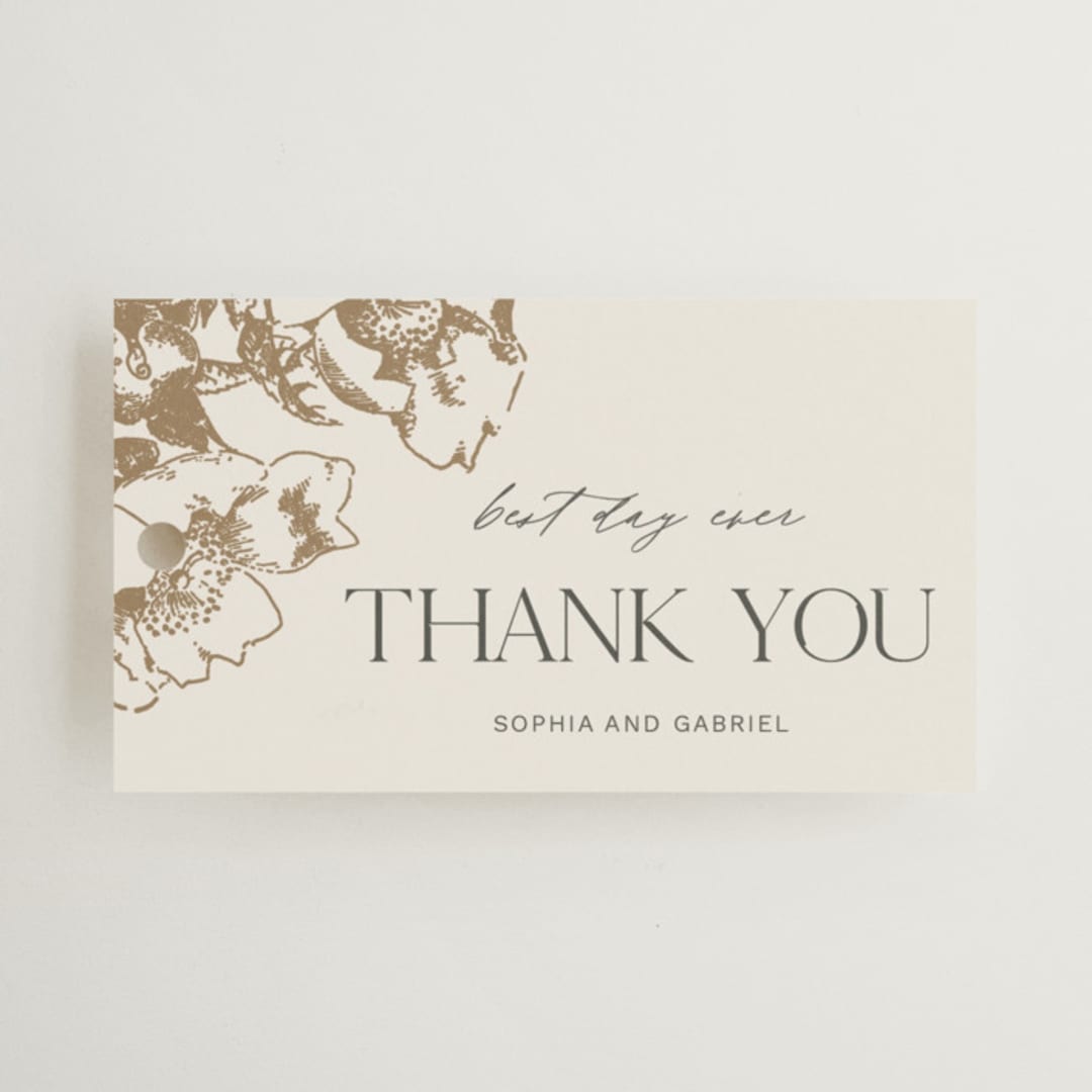 "mon amour" - Wedding Favor Tags in Hope Floats by Design Lotus - Front