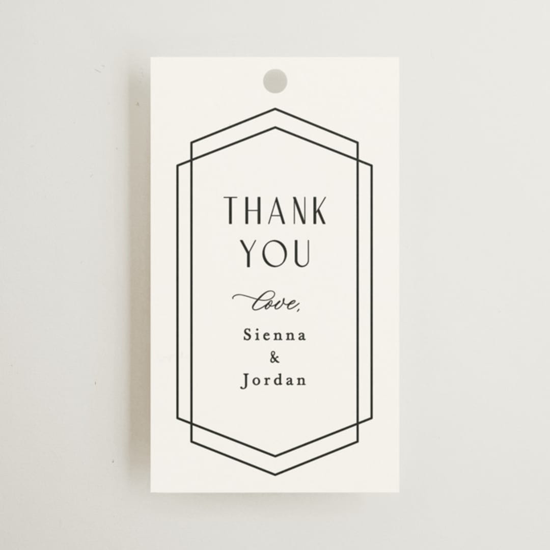 "Formally" - Wedding Favor Tags in Cloud by Carly Reed Walker - Front