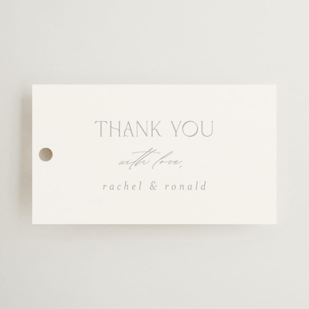 "Bellino" - Wedding Favor Tags in Snow by AK Graphics - Front