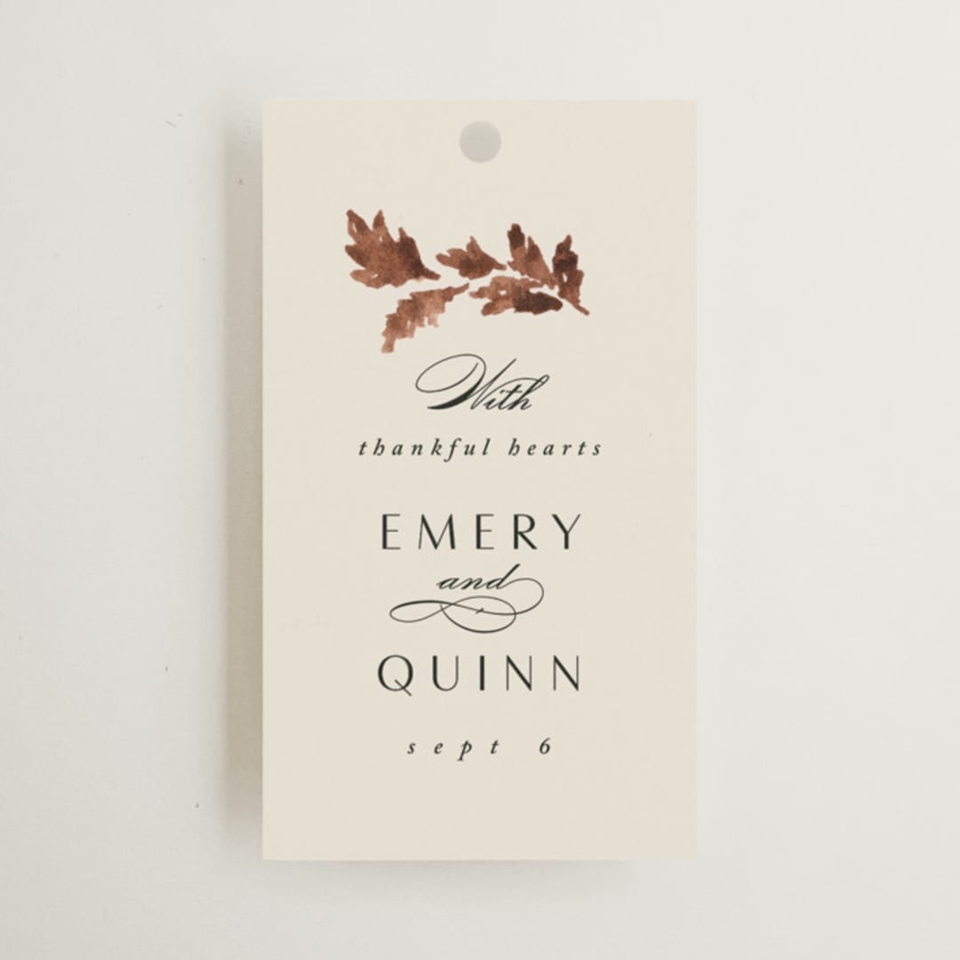 "poetique" - Wedding Favor Tags in Autumn by Kate Ahn - Front