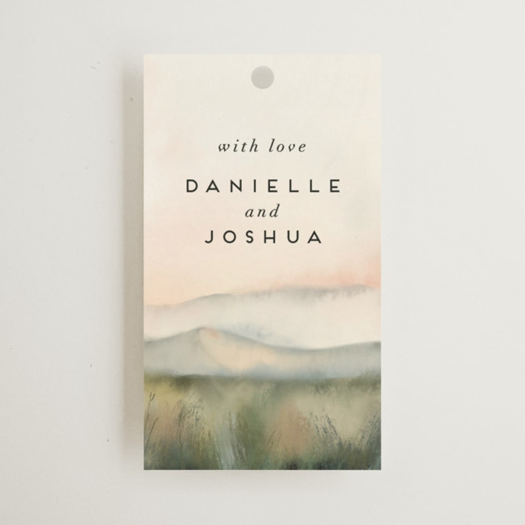 "Every Single Dawn With You" - Wedding Favor Tags in Forest by Petra Kern - Front