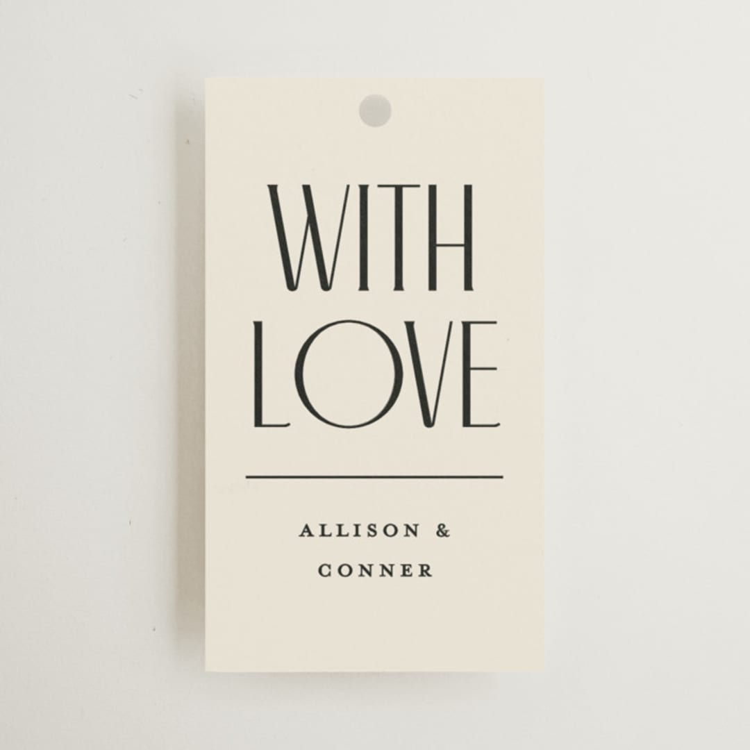 "All Type" - Wedding Favor Tags in Daydream by Pixel and Hank - Front