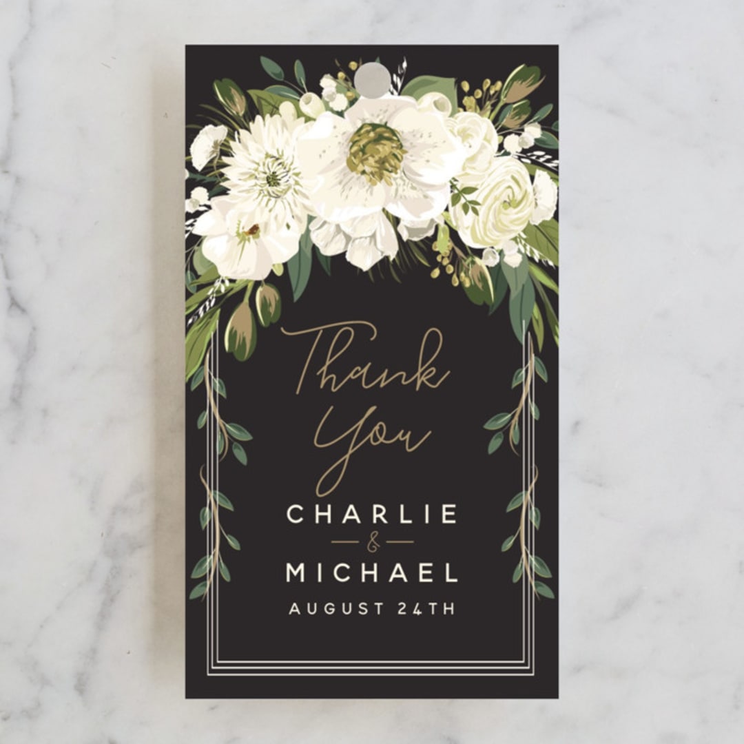 "Garden Blooms" - Wedding Favor Tags in Ivory by Susan Moyal - Front