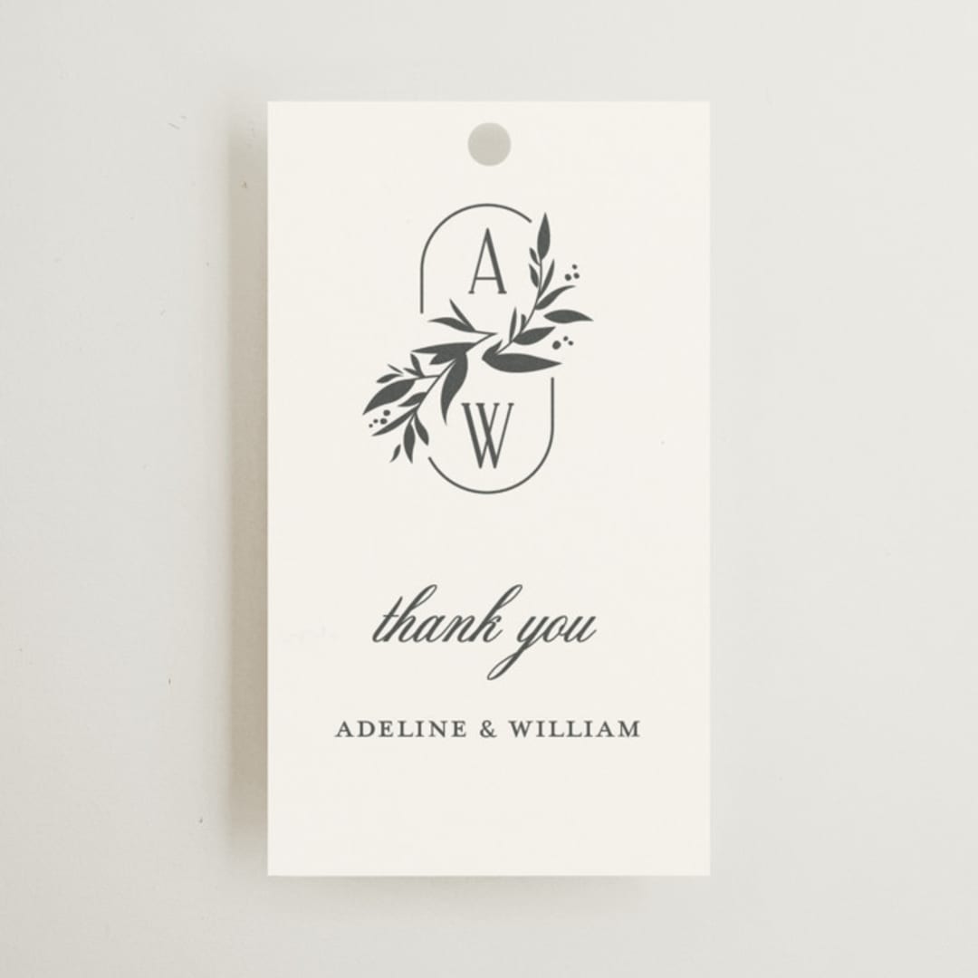 "Vining" - Wedding Favor Tags in Chantilly by Jessica Williams - Front