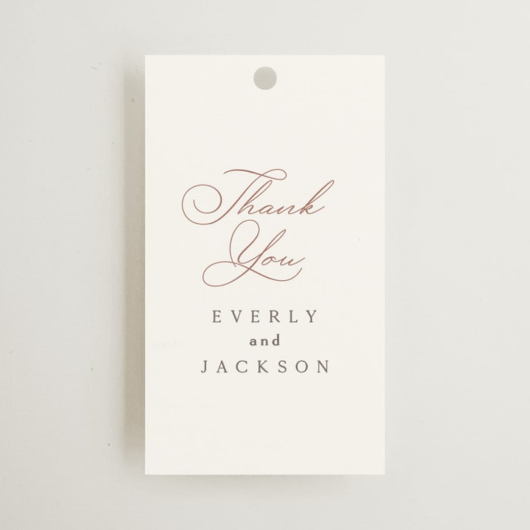 "Eternal" - Wedding Favor Tags in Snow by Kaydi Bishop - Front