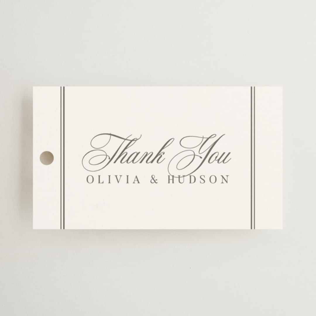 "Classic Elegance" - Wedding Favor Tags in Pearl by Nicole Walsh - Front