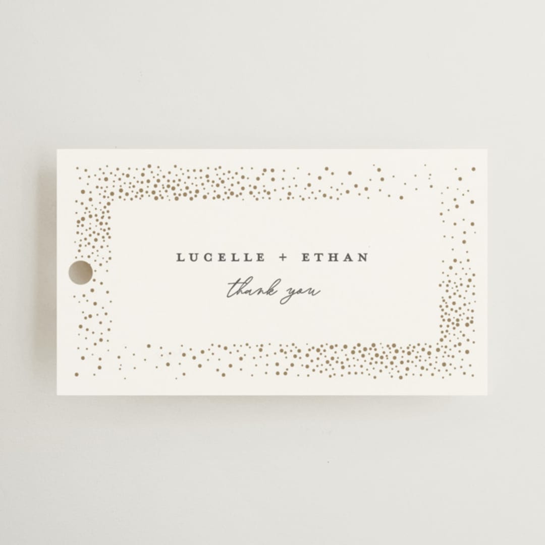 "Flicker" - Wedding Favor Tags in Sparkle by Pixel and Hank - Front