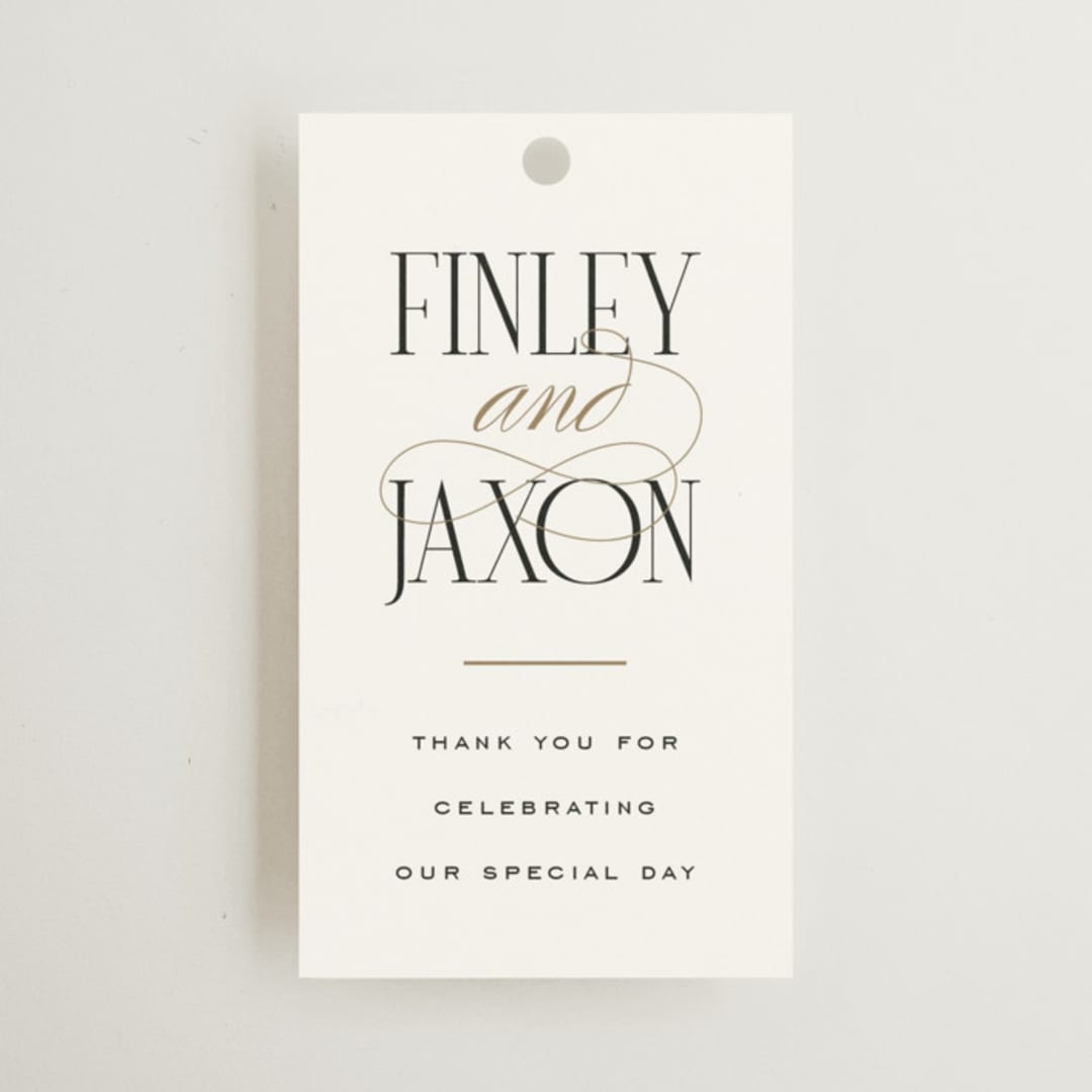 "Unite" - Wedding Favor Tags in Opal by Leah Bisch - Front