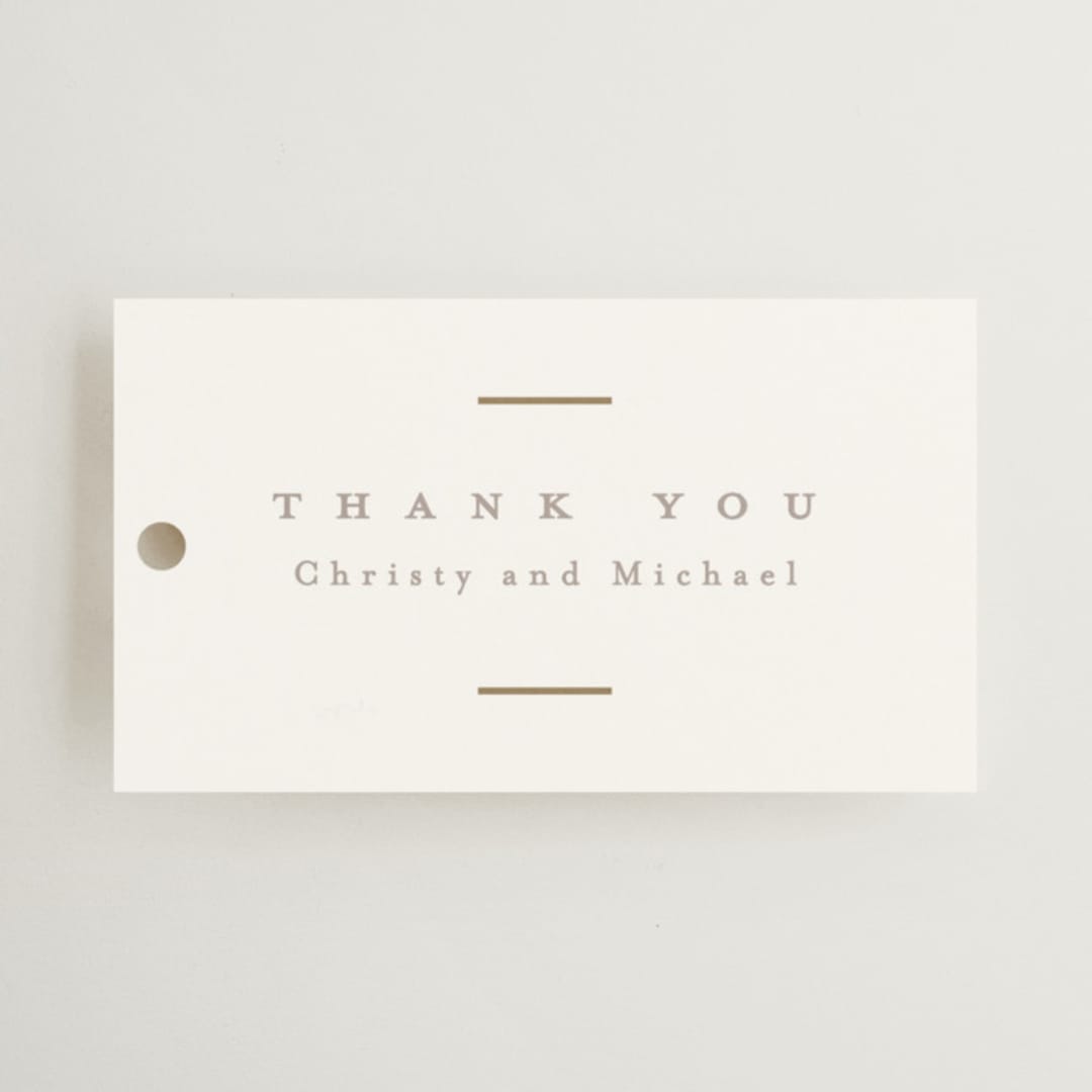 "Ampersand glam" - Wedding Favor Tags in Powder by Creo Study - Front