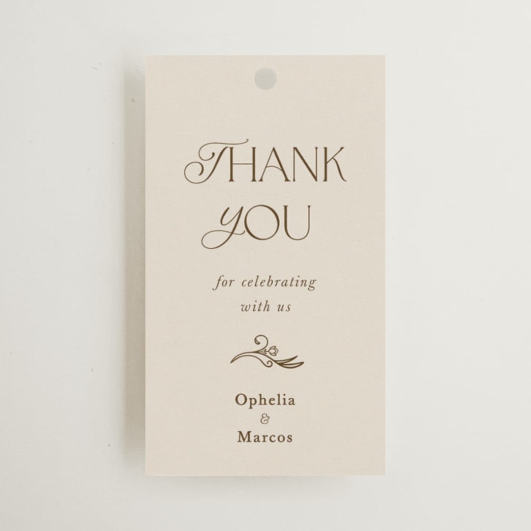 "Ornate Elegance" - Wedding Favor Tags in Ivory by Maria Hilas-Louie - Front