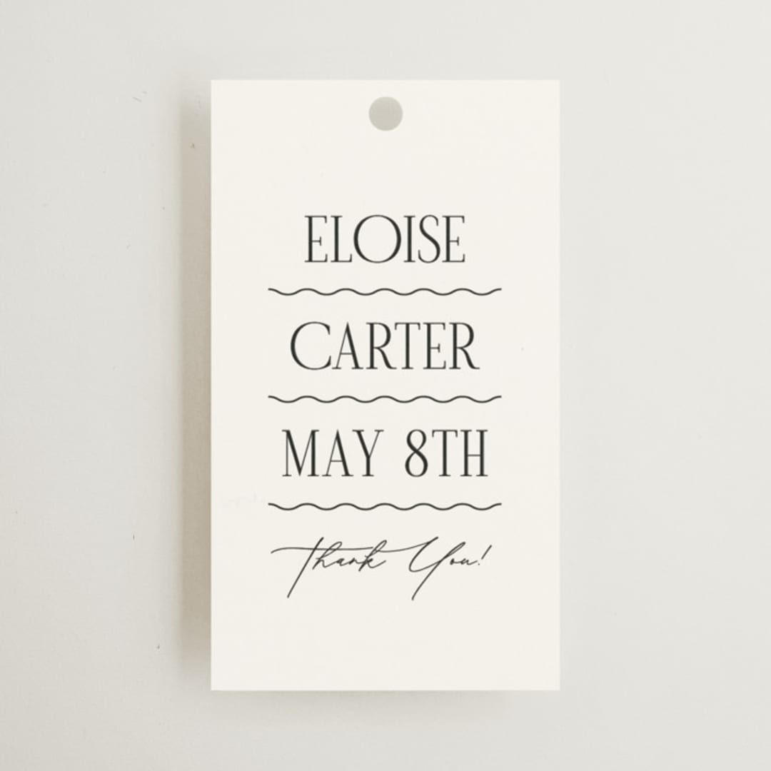 "Inventive" - Wedding Favor Tags in Pepper by Olivia Raufman - Front