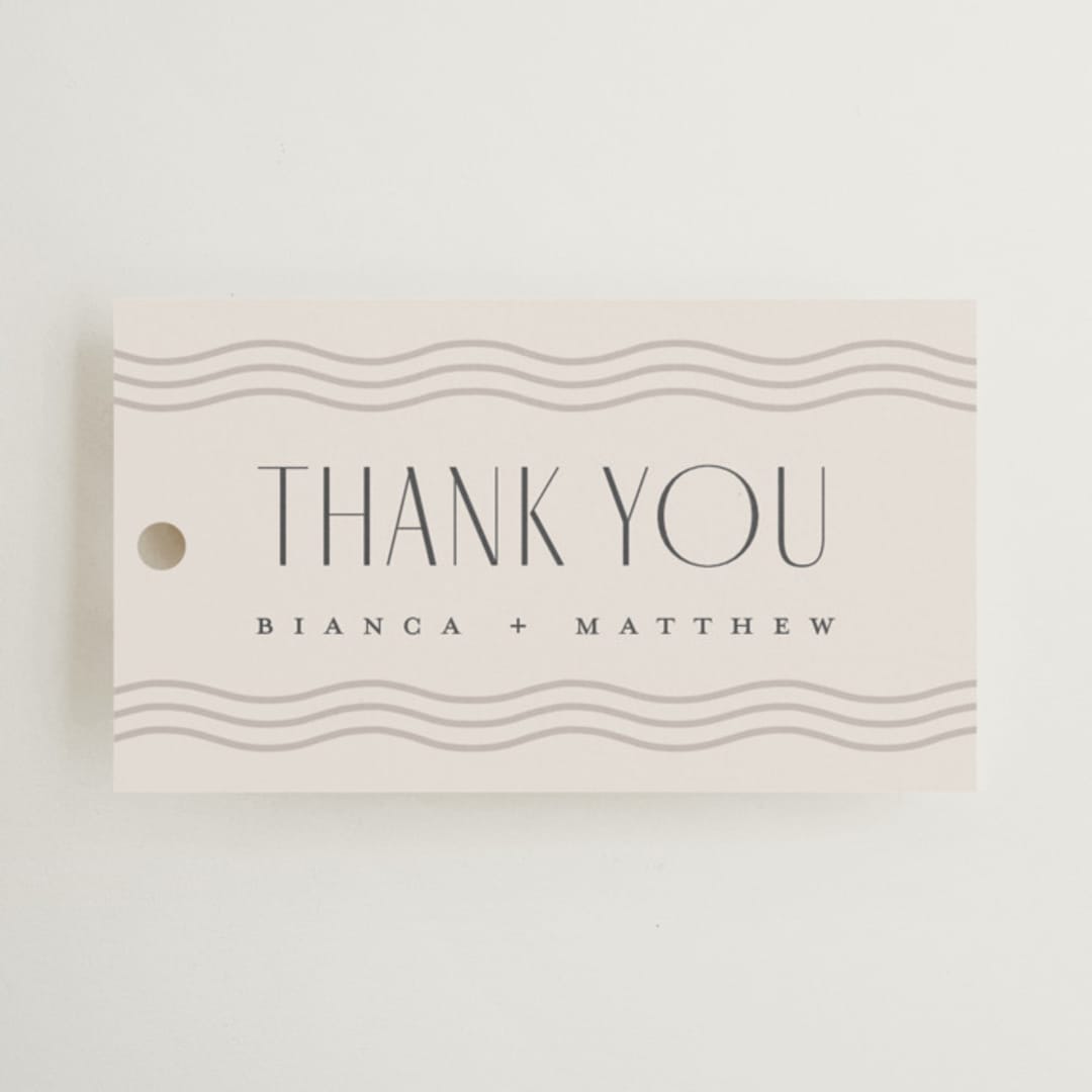 "Newberry" - Wedding Favor Tags in Bisque by Kristie Kern - Front