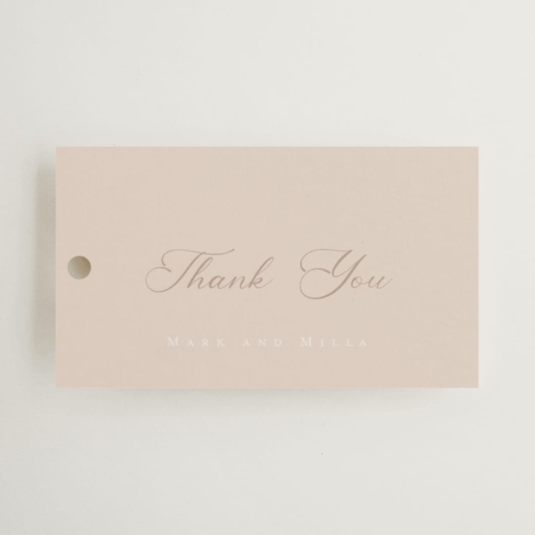 "Champagne" - Wedding Favor Tags in Rose by Ani Somi - Front