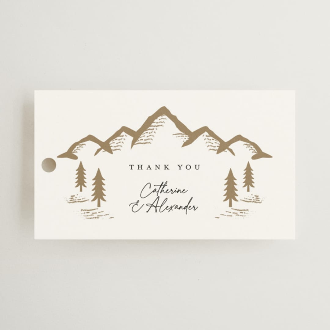 "Summit Serenity" - Wedding Favor Tags in Quartz by Ana de Sousa - Front