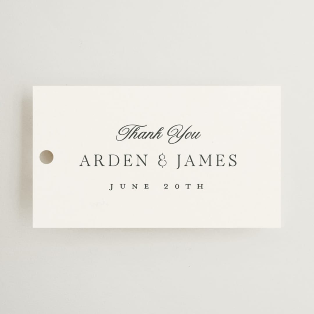 "Opulence" - Wedding Favor Tags in Pearl by Stacey Meacham - Front